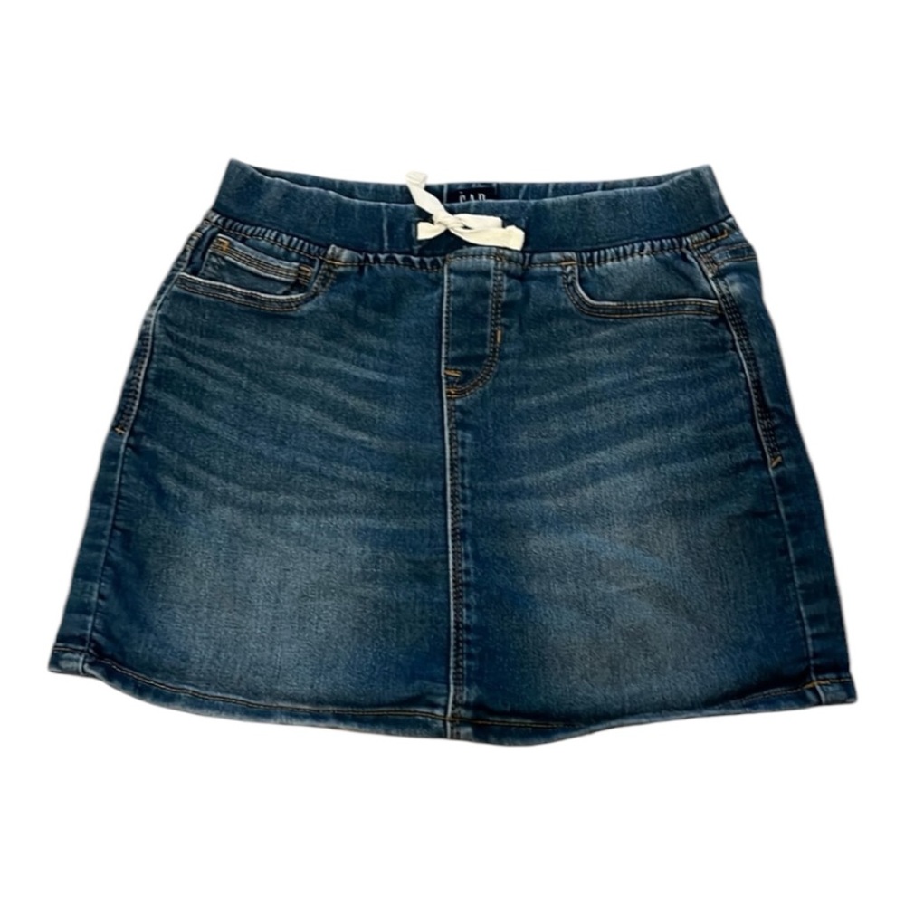 Gap kids elastic waist denim skirt (8)